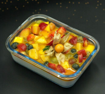 Vanilla Brulee with Mix Fruits